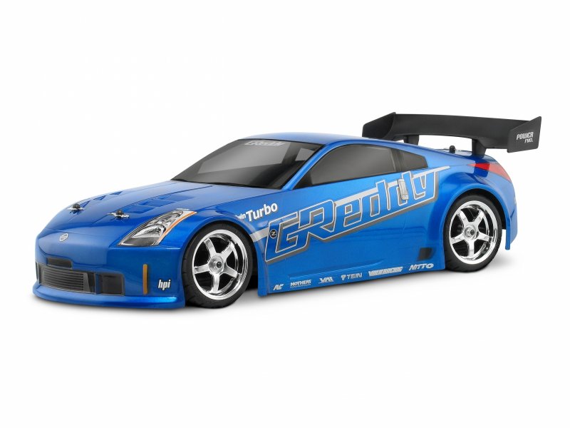 HPI 17218 Nissan 350Z Greddy Twin Turbo Clear Body 190mm
