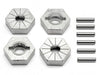HPI 86804 Silver Hex Wheel Hub 17mm for Savage X 4 Pack
