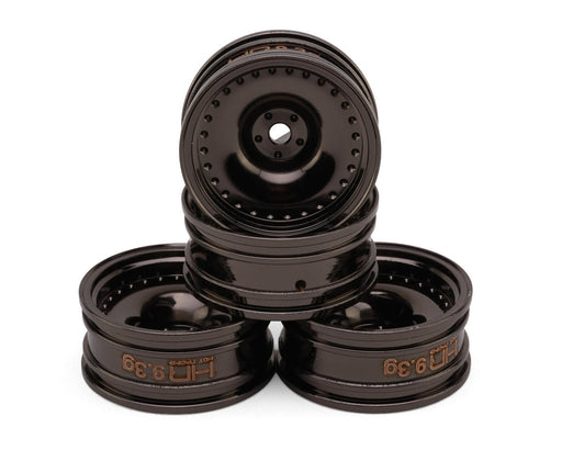 Hot Racing HRASXTY919H01 Black Chrome Axial SCX30 0.7" 9.3g ea Brass Crawler Wheels (4 Pack)