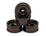 Hot Racing HRASXTY919H01 Black Chrome Axial SCX30 0.7" 9.3g ea Brass Crawler Wheels (4 Pack)
