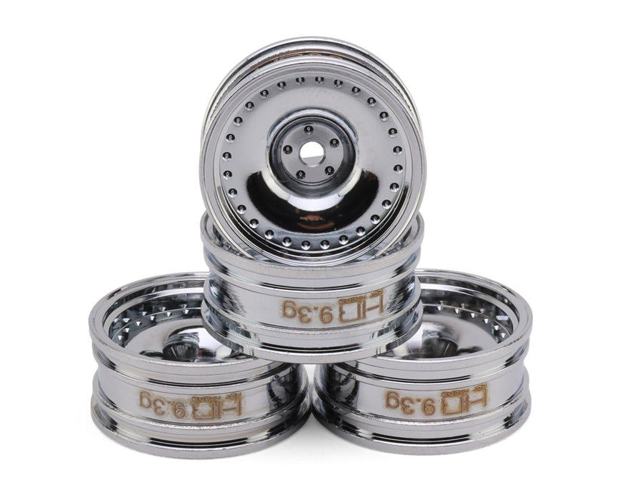 Hot Racing HRASXTY919H08 Chrome Axial SCX30 0.7" 9.3g ea Brass Crawler Wheels (4 Pack)