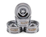 Hot Racing HRASXTY919H08 Chrome Axial SCX30 0.7" 9.3g ea Brass Crawler Wheels (4 Pack)