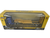 HuiNa 1/50 Diecast Blue Euro Truck with Yellow Flatbed Trailer
