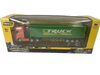 HuiNa 1/50 Diecast Orange Euro Truck with Green Container Trailer