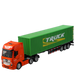 HuiNa 1/50 Diecast Orange Euro Truck with Green Container Trailer