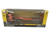 HuiNa 1/50 Diecast Orange Euro Truck with Orange Flatbed Trailer