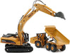 HuiNa 1611 1/50 Diecast Articulated Dump Truck with Excavator Construction Toy