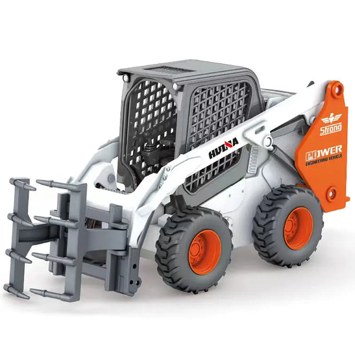 HuiNa 1708 1/50 Diecast Skid Loader with Tree Hugger Construction Toy