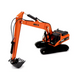 HuiNa 1722 1/50 Diecast Orange Excavator Construction Toy