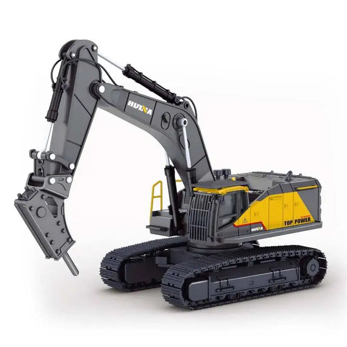 HuiNa 1723 1/50 Diecast Excavator with Drill Construction Toy