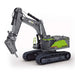 HuiNa 1723 1/50 Diecast Green Excavator with Drill Construction Toy