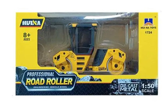 HuiNa 1724 1/50 Diecast Road Roller Construction Toy