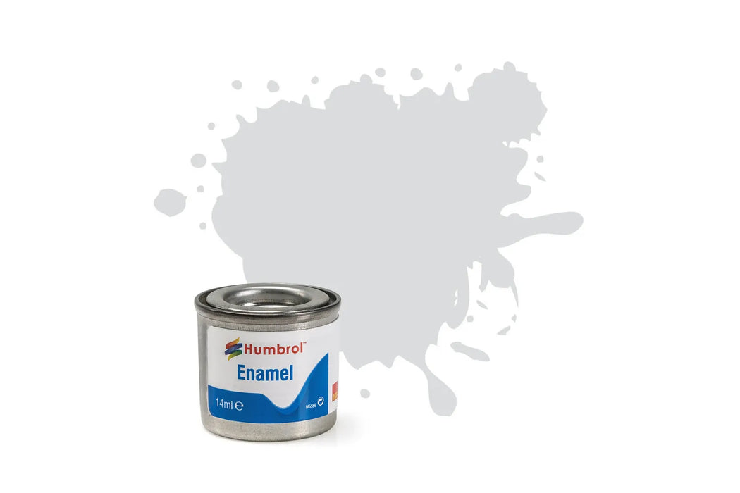 Humbrol AA6344 196 Satin Light Grey Enamel Paint 14ml Tinlet
