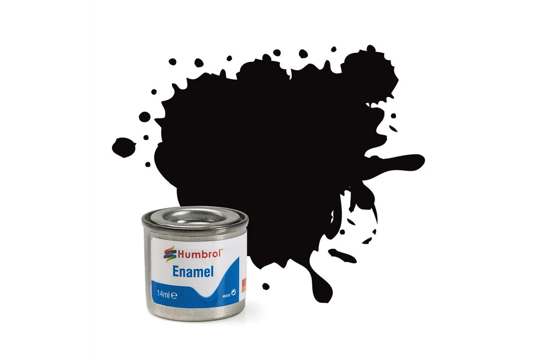 Humbrol AA6392 201 Metallic Black Enamel Paint 14ml Tinlet