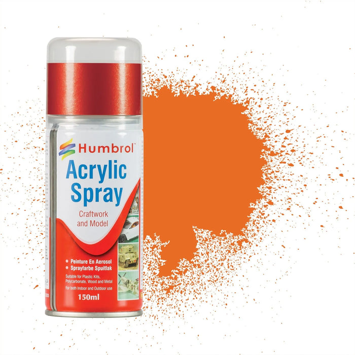 Humbrol AD6018 18 Gloss Orange 150ml Spray Paint