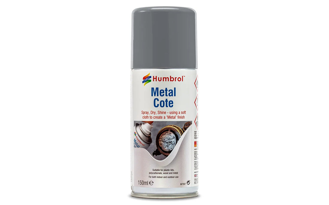 Humbrol AD6995 27002 Metalcote Polished Aluminum 150ml Enamel Spray Paint