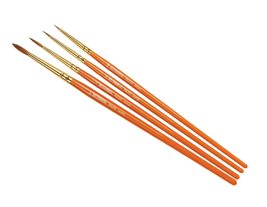 Humbrol AG4250 Palpo Sable 000,0,2,4 Paint Brush Set