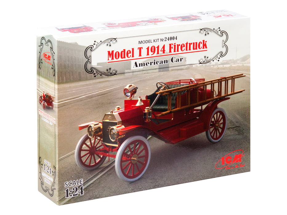 ICM Models 24004 1/24 American Model T 1914 Firetruck Model Kit