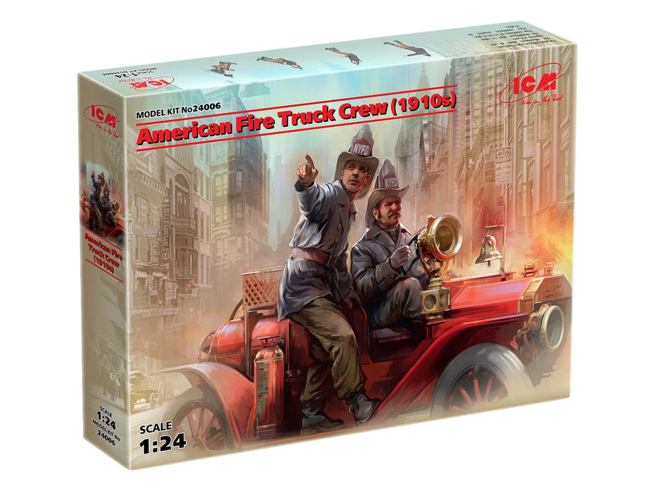 ICM Models 24006 1/24 American Fire Truck Crew (1910s) Figures Model Kit