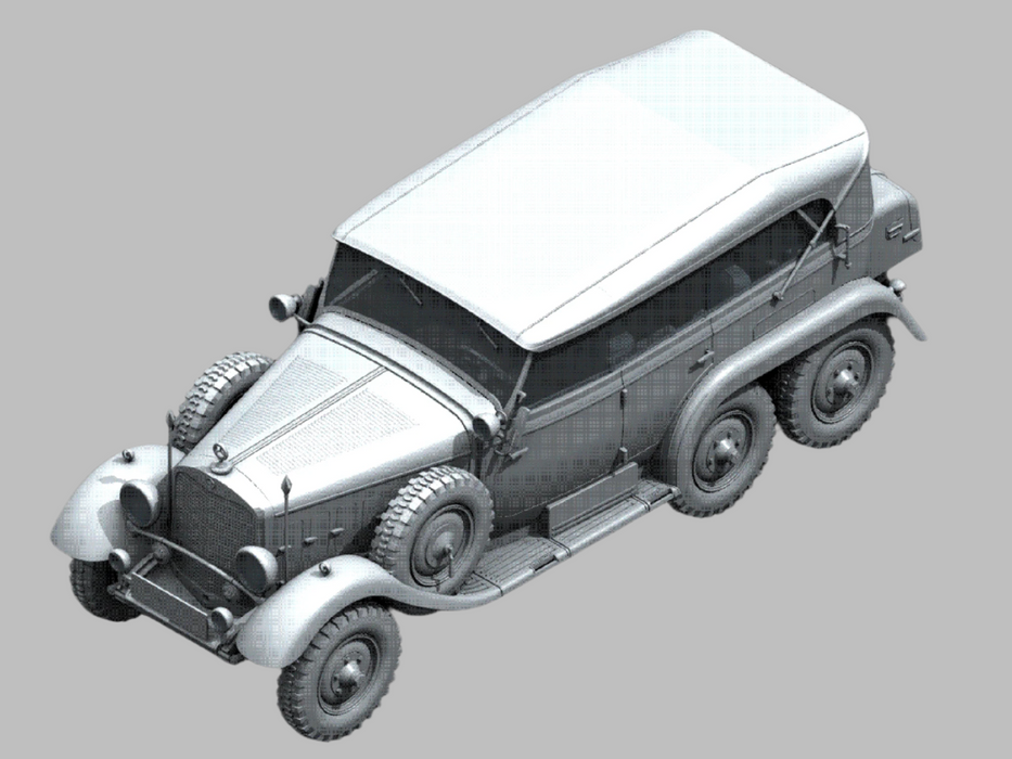 ICM Models 24012 1/24 G4 with Open Cover WWII German Personnel Car Model Kit