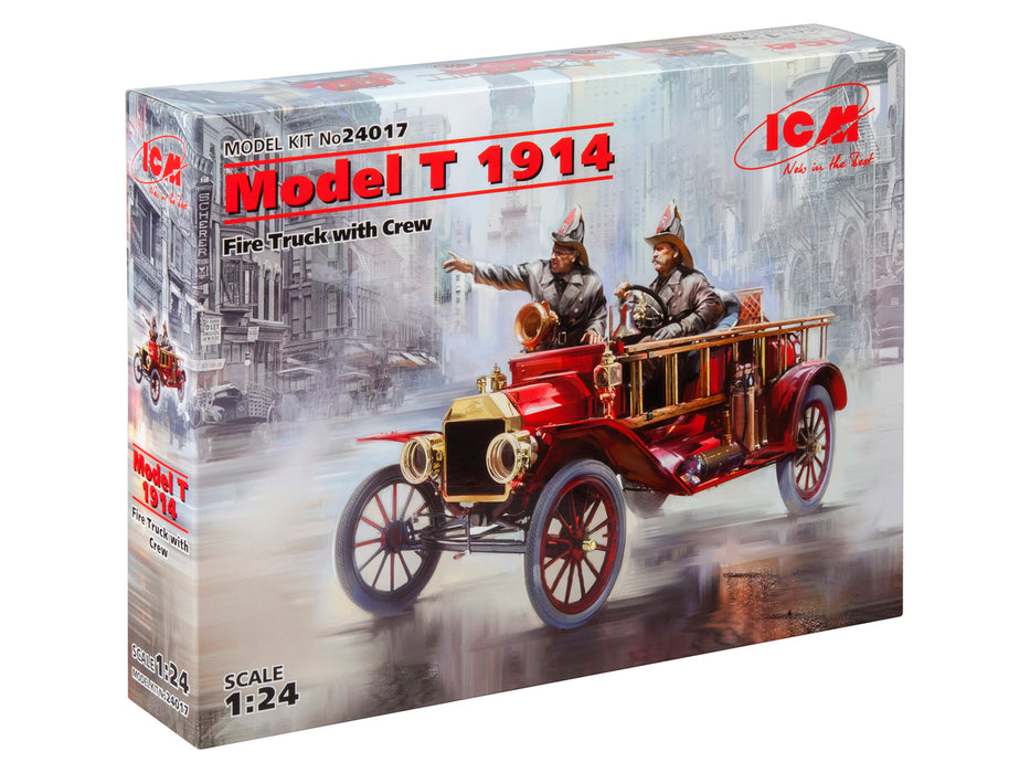 ICM Models 24017 1/24 Model T 1914 Fire Truck with Crew Model Kit