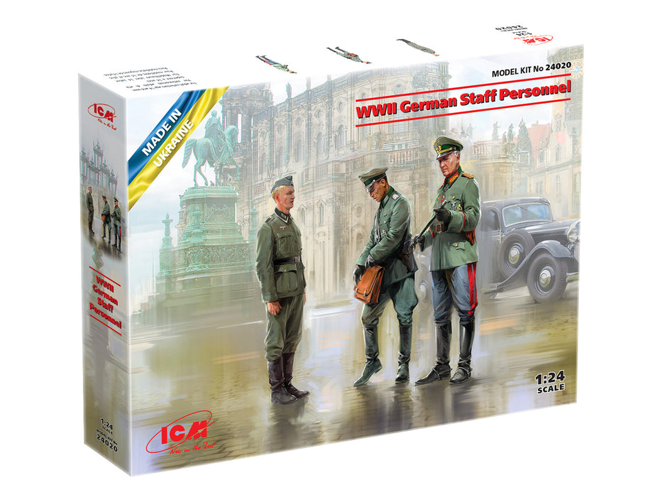 ICM Models 24020 1/24 WWII German Staff Personnel Figures Model Kit