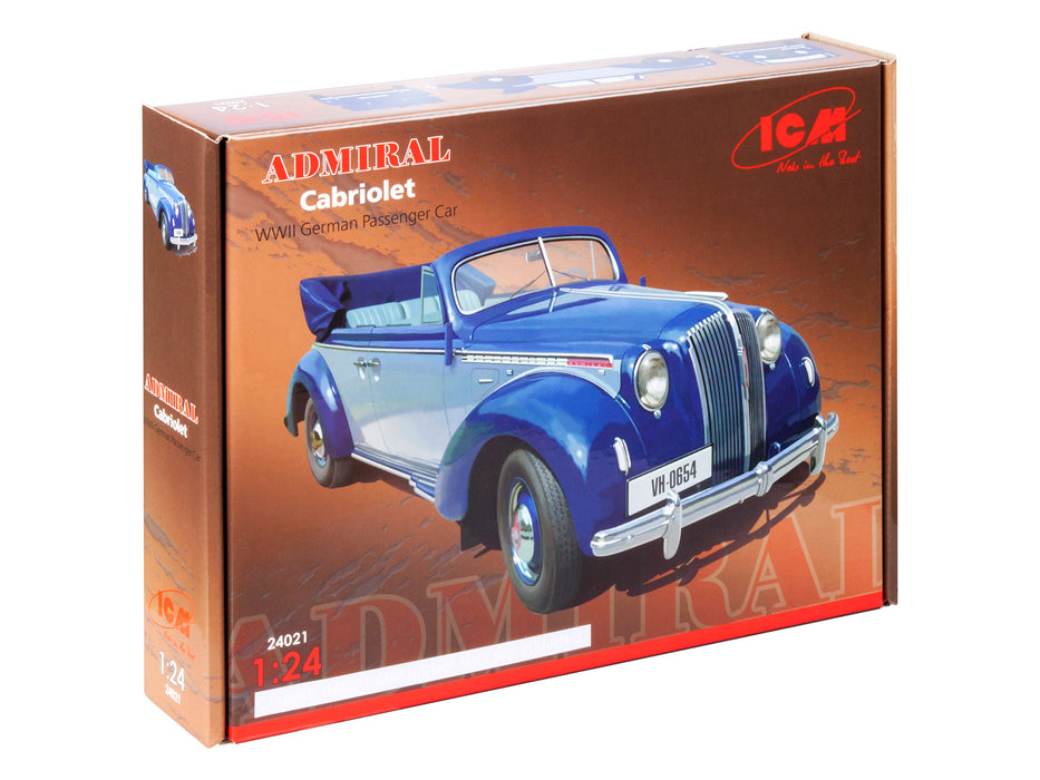 ICM Models 24021 1/24 Admiral Cabriolet WWII German Car Model Kit