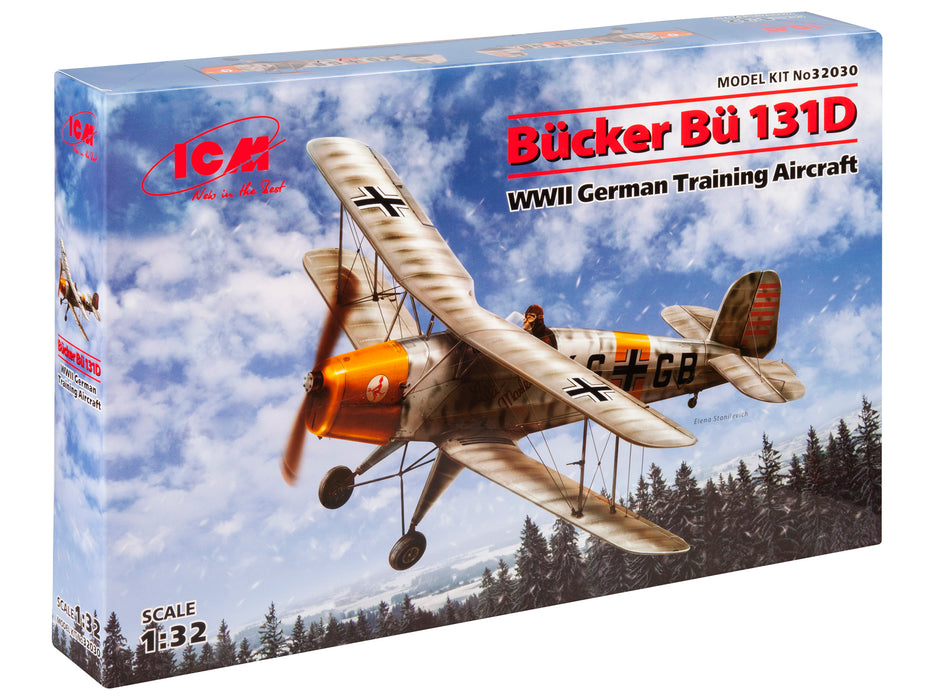 ICM Models 32030 1/32 Bücker Bü131D German Training Aircraft Model Kit