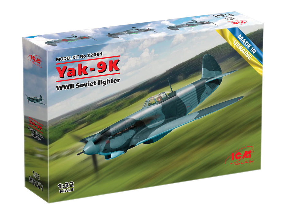 ICM Models 32091 1/32 Yak-9K WWII Soviet Fighter Model Kit