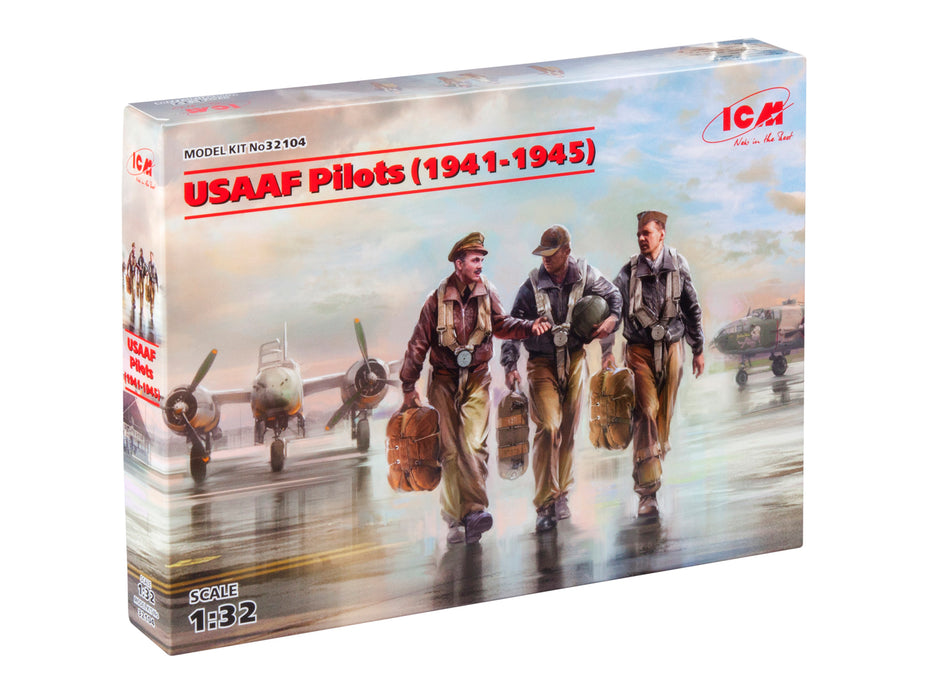 ICM Models 32104 1/32 USAAF Pilots (1941-1945) Figures Model Kit