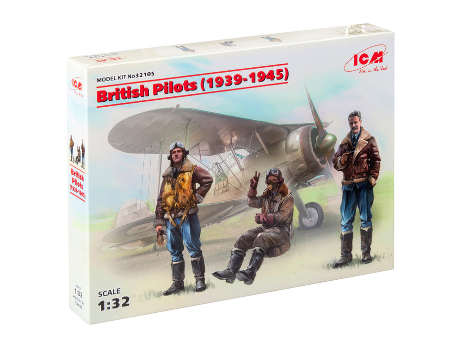 ICM Models 32105 1/32 WWII British Pilots (1939-1945) Figures Model Kit