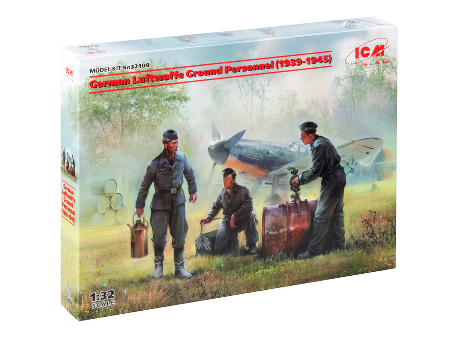 ICM Models 32109 1/32 German Luftwaffe Ground Personnel (1939-1945) Figures Model Kit