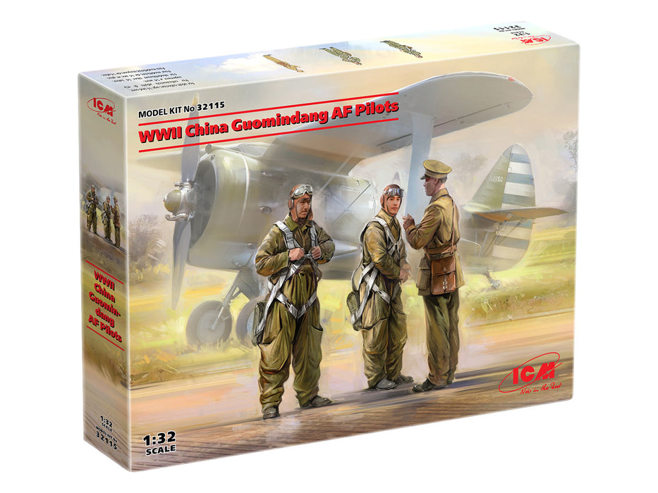 ICM Models 32115 1/32 WWII China Guomindang AF Pilots Figures Model Kit