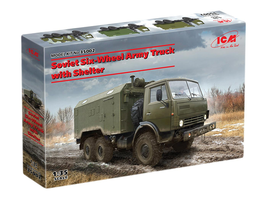 ICM Models 35002 1/35 Soviet Six-Wheel Army Truck with Shelter Model Kit
