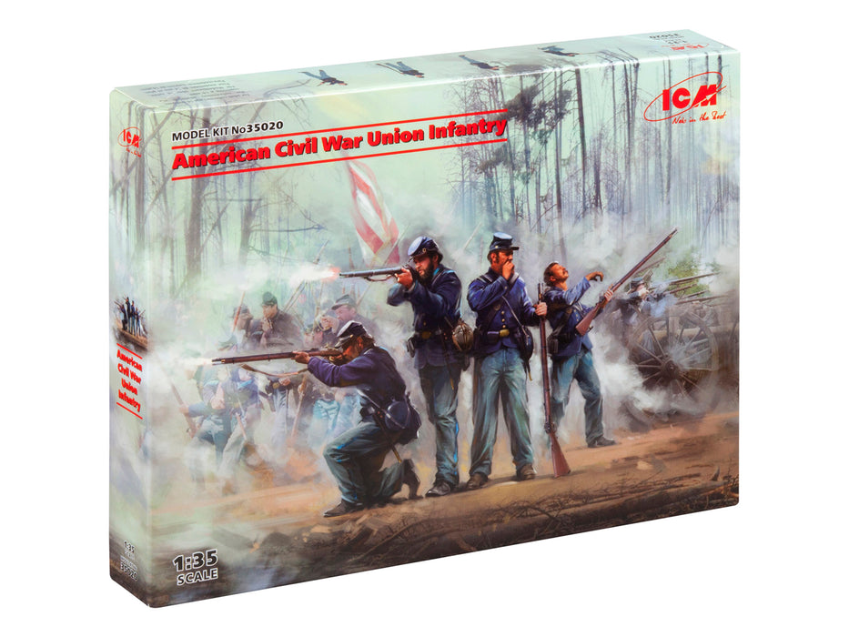 ICM Models 35020 1/35 American Civil War Union Infantry Figures Model Kit