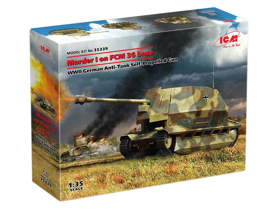 ICM Models 35339 1/35 Marder I on FCM 36 base WWII German Anti-Tank Self-Propelled Gun Model Kit