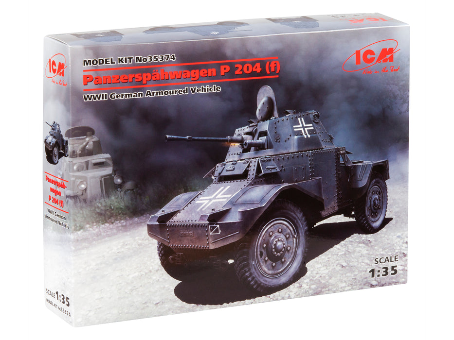 ICM Models 35374 1/35 WWII German Armored Vehicle Panzerspähwagen P 204(f) Model Kit