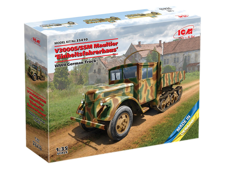 ICM Models 35410 1/35 WWII German Truck V3000S/SSM Maultier 'Einheitsfahrerhaus' Model Kit