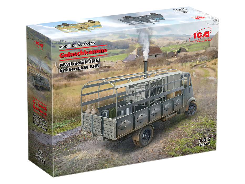 ICM Models 35415 1/35 WWII German mobile field kitchen AHN 'Gulaschkanone' Model Kit