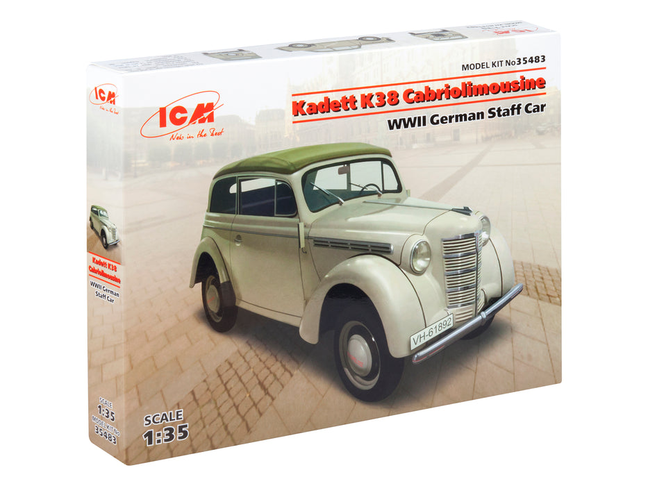 ICM Models 35483 1/35 Kadett K38 Cabriolimousine WWII German Staff Car Model Kit
