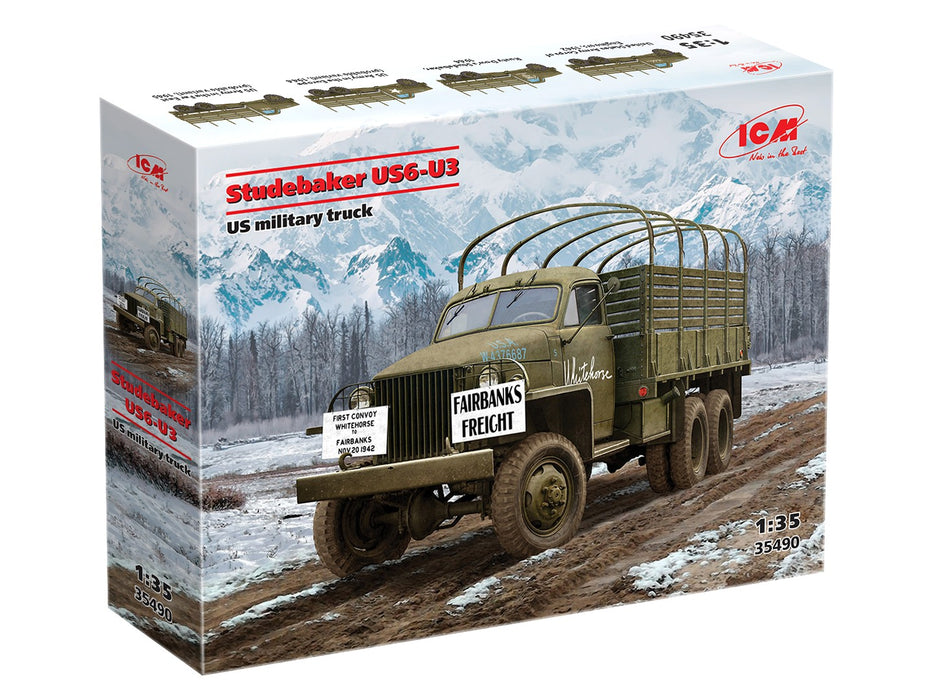 ICM Models 35490 1/35 Studebaker US6-U3 U.S. Military Truck Model Kit