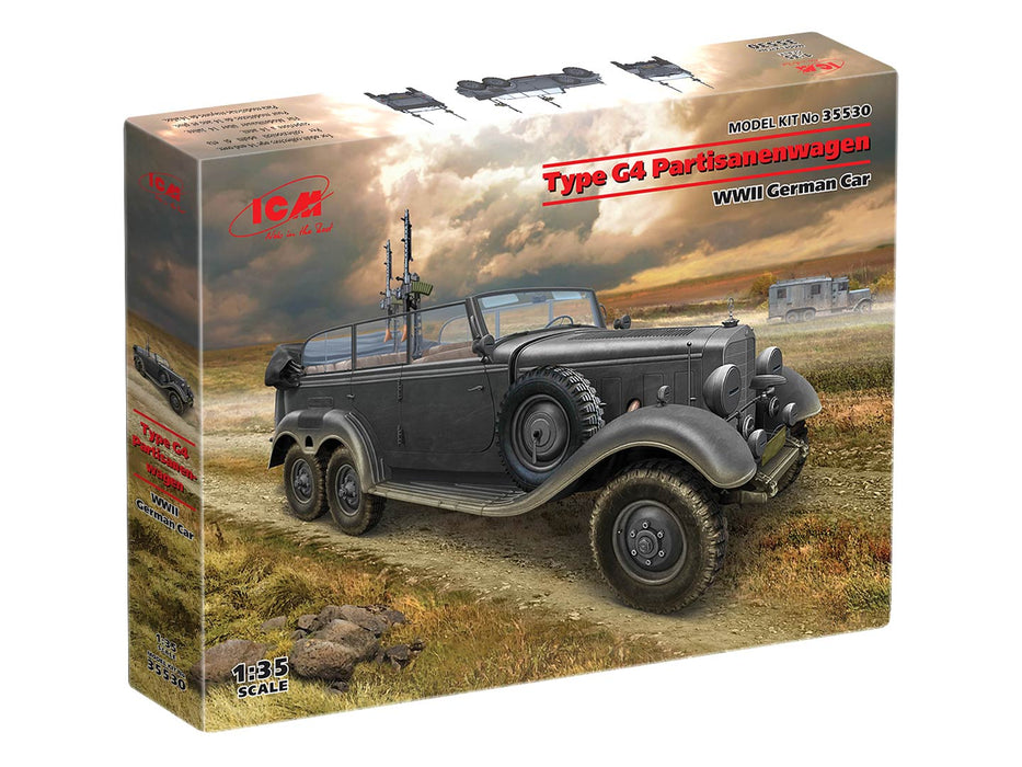 ICM Models 35530 1/35 Type G4 Partisanenwagen German WWII Vehicle with Machine Gun Model Kit