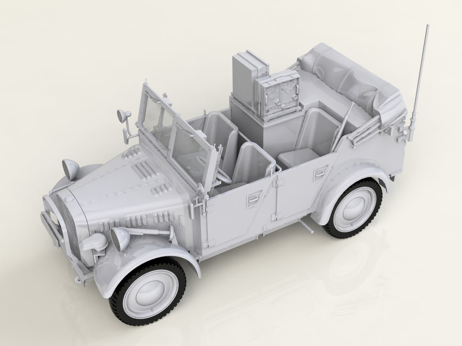 ICM Models 35583 1/35 Le.gl.Einheitz-Pkw Kfz.2 WWII German Light Radio Communication Car Model Kit