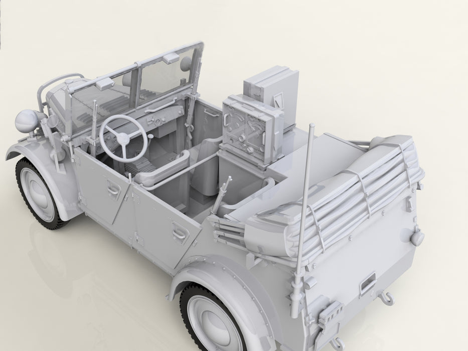 ICM Models 35583 1/35 Le.gl.Einheitz-Pkw Kfz.2 WWII German Light Radio Communication Car Model Kit