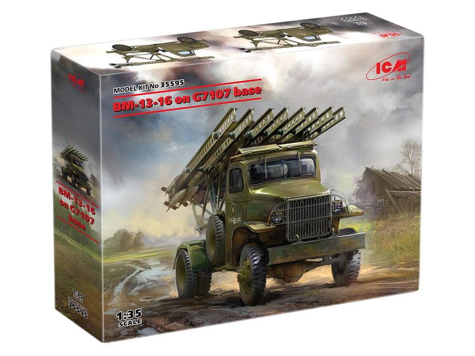 ICM Models 35595 1/35 Soviet BM-13-16 MLRS on G7107 Base Model Kit