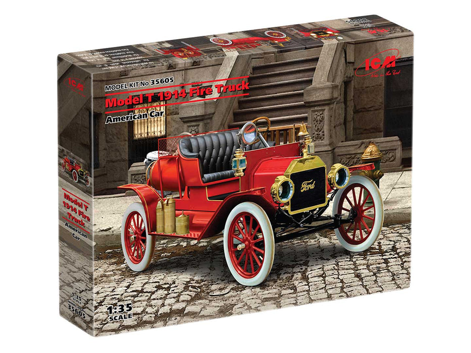 ICM Models 35605 1/35 American Model T 1914 Fire Truck Model Kit