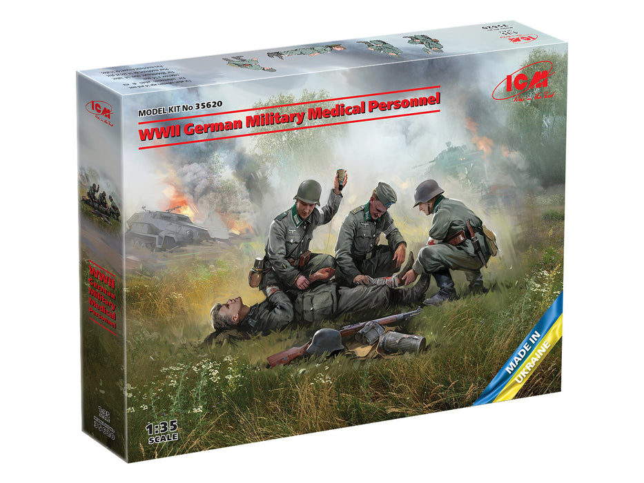 ICM Models 35620 1/35 WWII German Military Medical Personnel Figures Model Kit