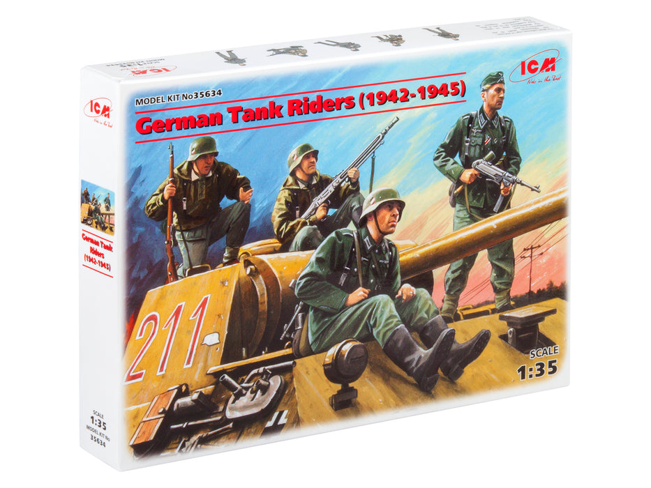 ICM Models 35634 1/35 WWII German Tank Riders (1942-1945) Figures Model Kit