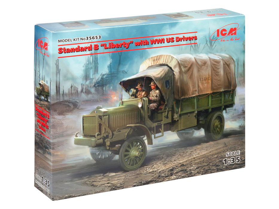 ICM Models 35653 1/35 Standard B "Liberty" with WWI US Drivers Model Kit