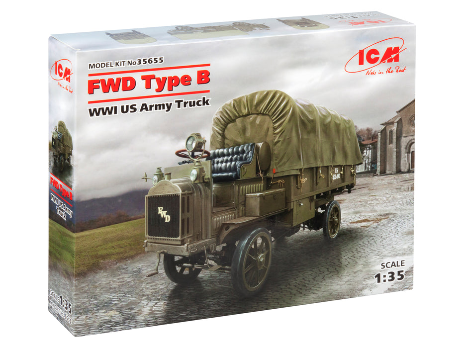 ICM Models 35655 1/35 WWI U.S. FWD Type B Army Truck Model Kit